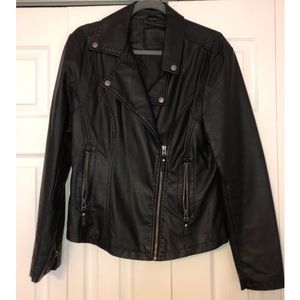 Black leather jacket